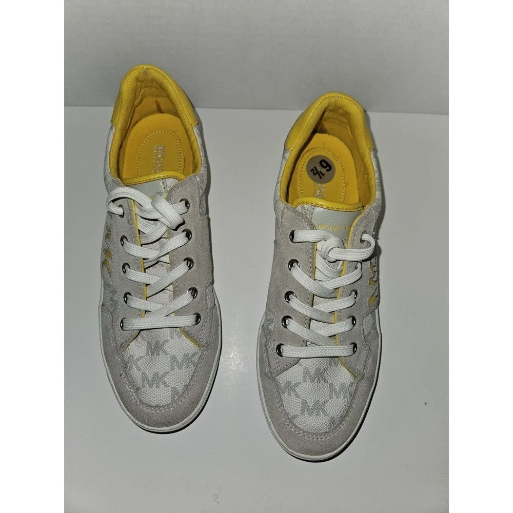 Michael Kors Yellow, Gray and Cream Sneakers